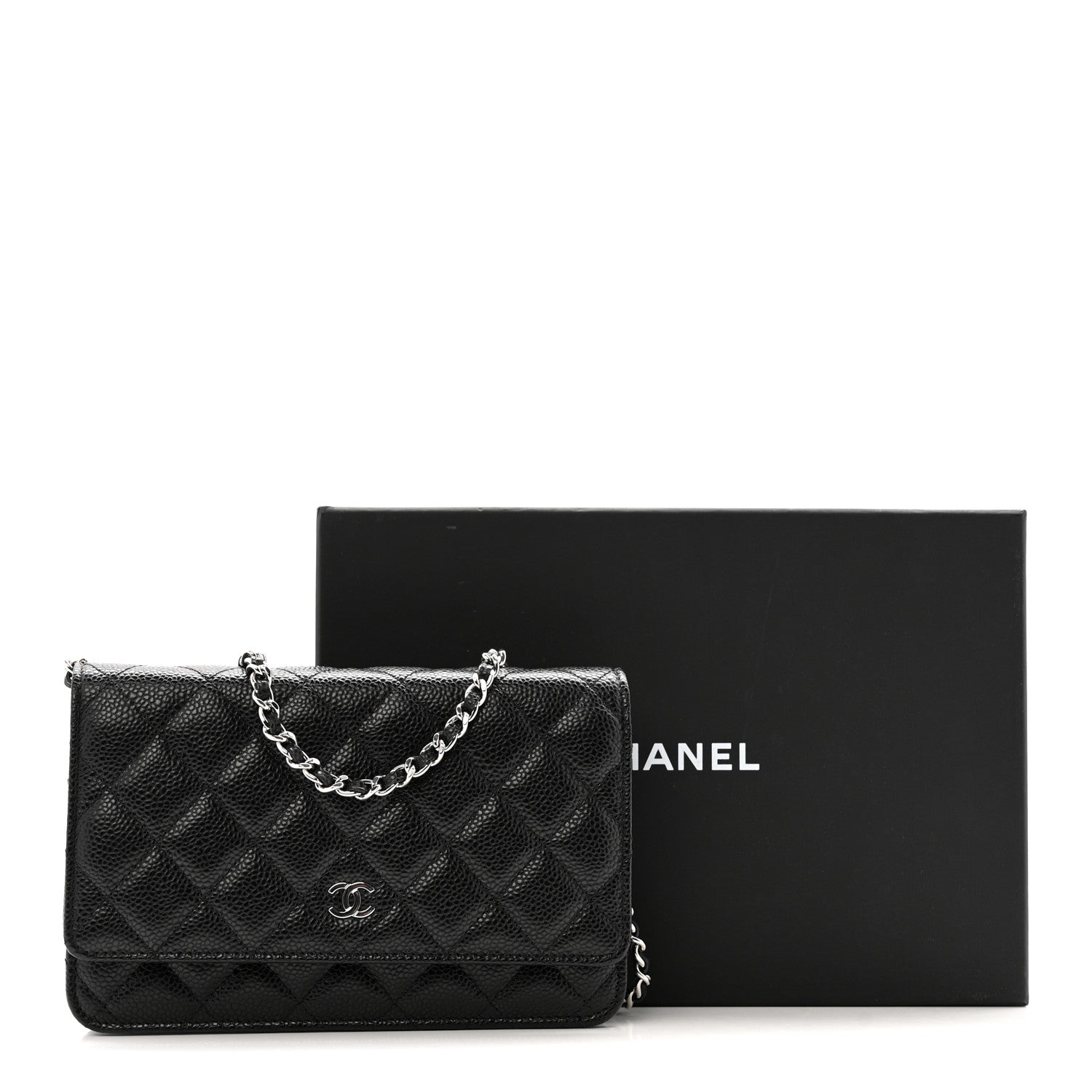 Chanel Caviar Quilted Wallet On Chain WOC Black 13 of 13