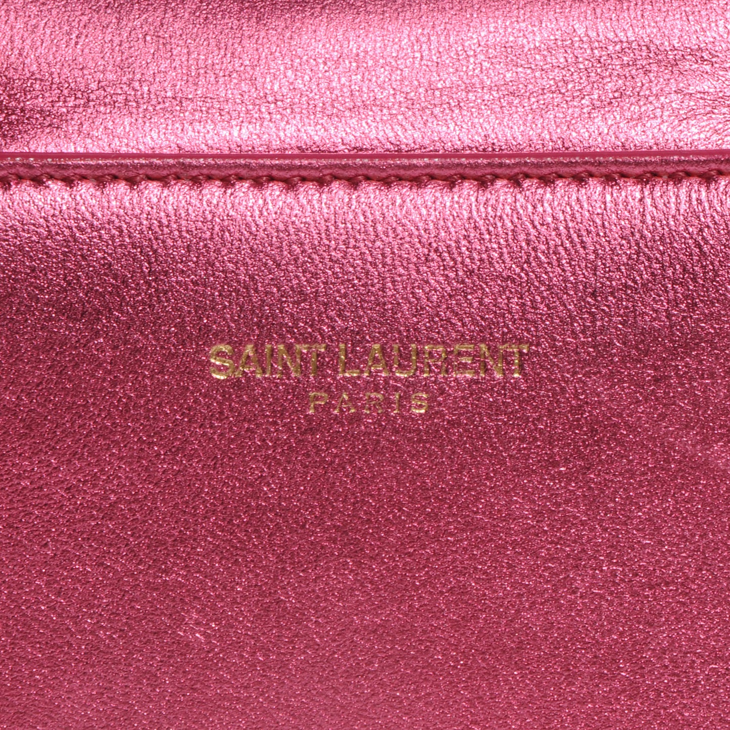 Metallic Leather Classic Duffle Toy Pink