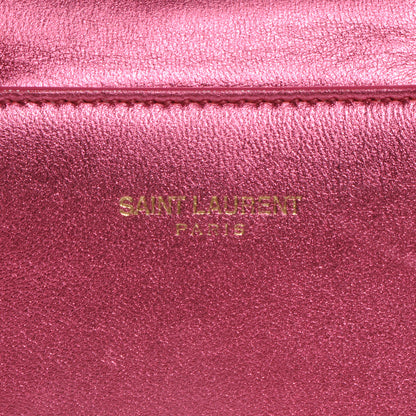 Saint Laurent Metallic Leather Classic Duffle Toy Pink 9 of 9