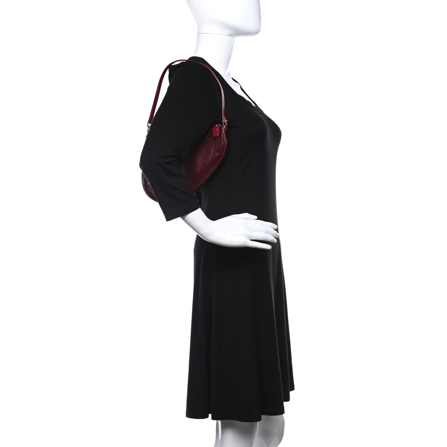 Patent Monogram Mini Saddle Pochette Red
