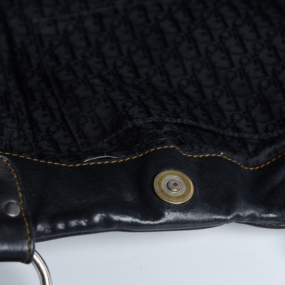 Christian Dior Calfskin Medium Gaucho Double Saddle Bag Black 9 of 12