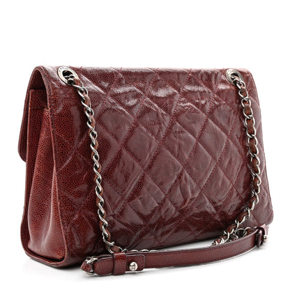 Chanel Crumpled Grained Calfskin Medium CC Crave Flap Bordeaux 3 of 11