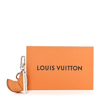 Louis Vuitton Calfskin Monogram Printed LV Fortune Cookie Bag Charm Key Holder Brown 6 of 6