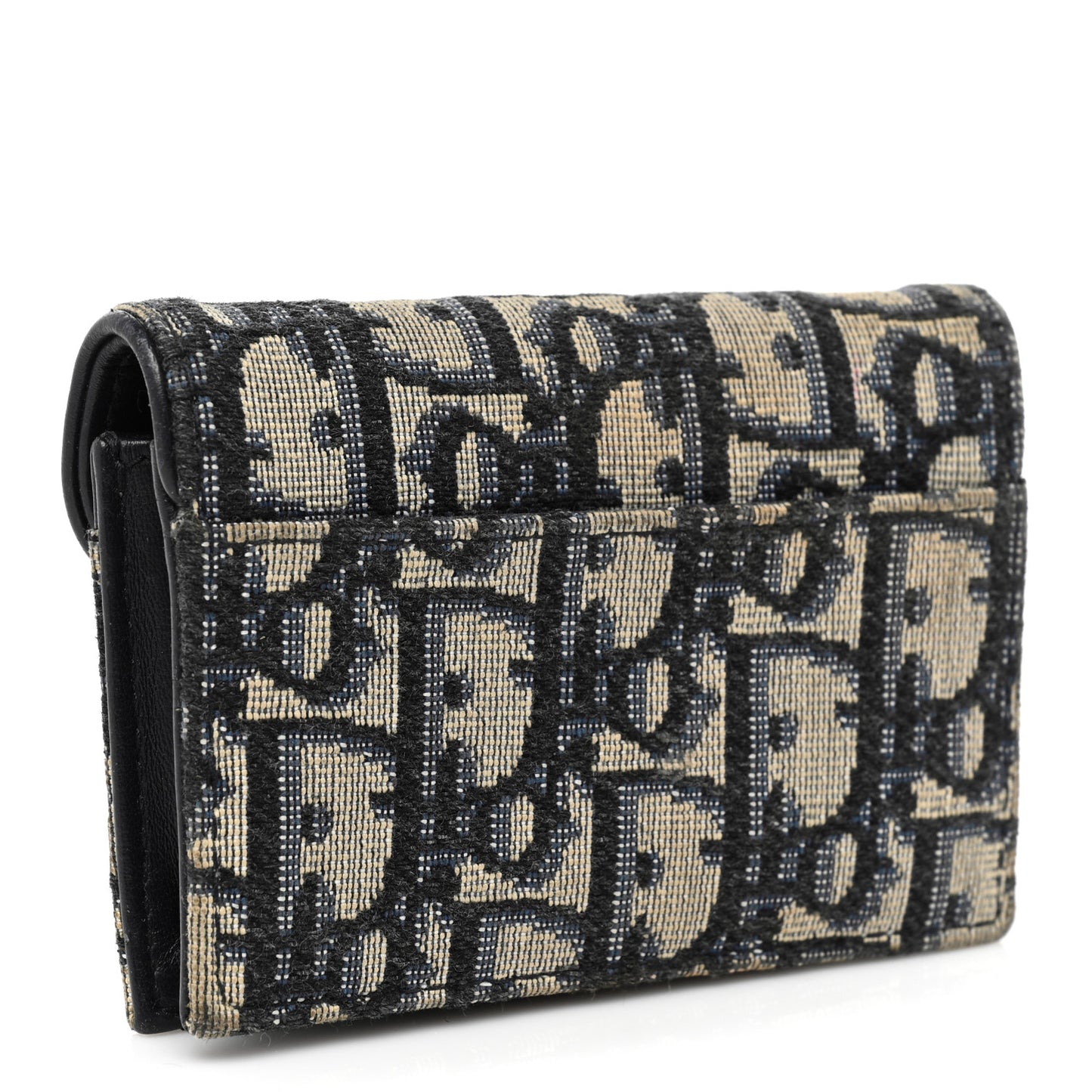 Oblique Saddle Card Holder Blue