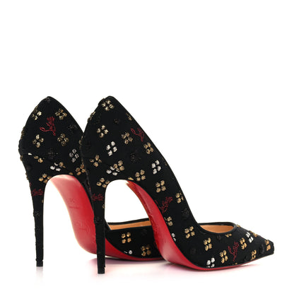 Christian Louboutin Jacquard Loubi In The Sky Iriza 100 Pumps 39 Multi Black 4 of 9