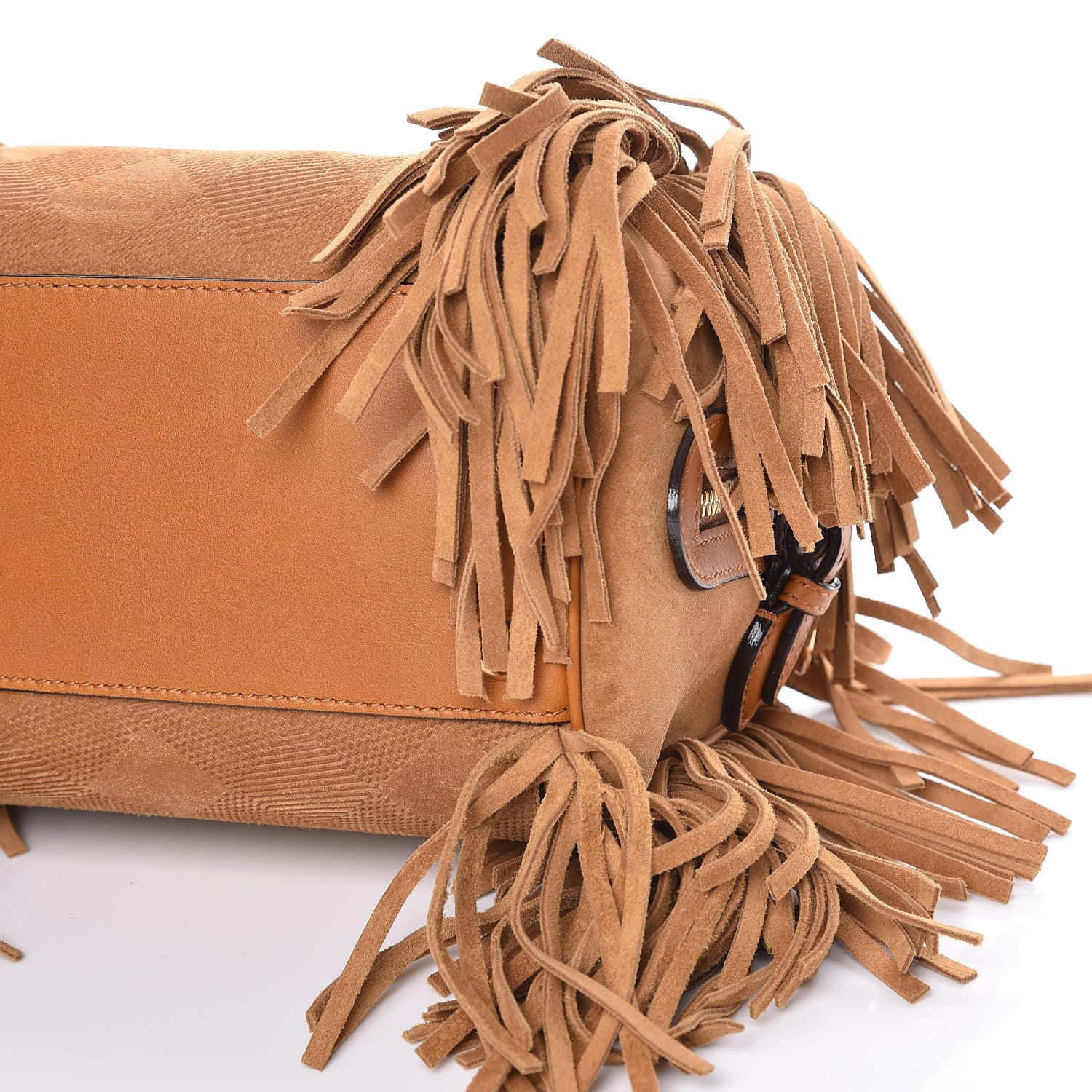 Burberry Prorsum Suede Fringe Mini Bee Shoulder Bag Tan 6 of 9