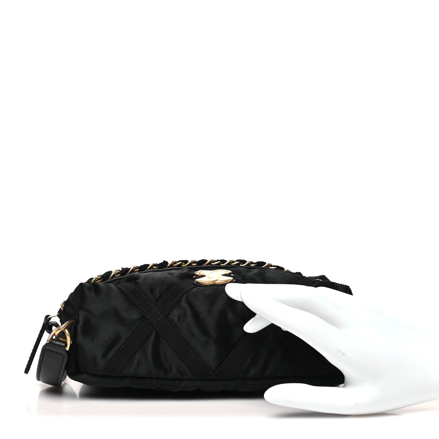 Chanel Nylon Grosgrain Lifestyle Pouch Black 2 of 8