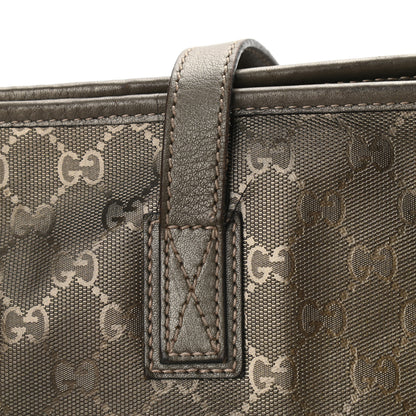 Gucci Imprime Monogram Medium Zippered Shopping Tote Pewter 10 of 10