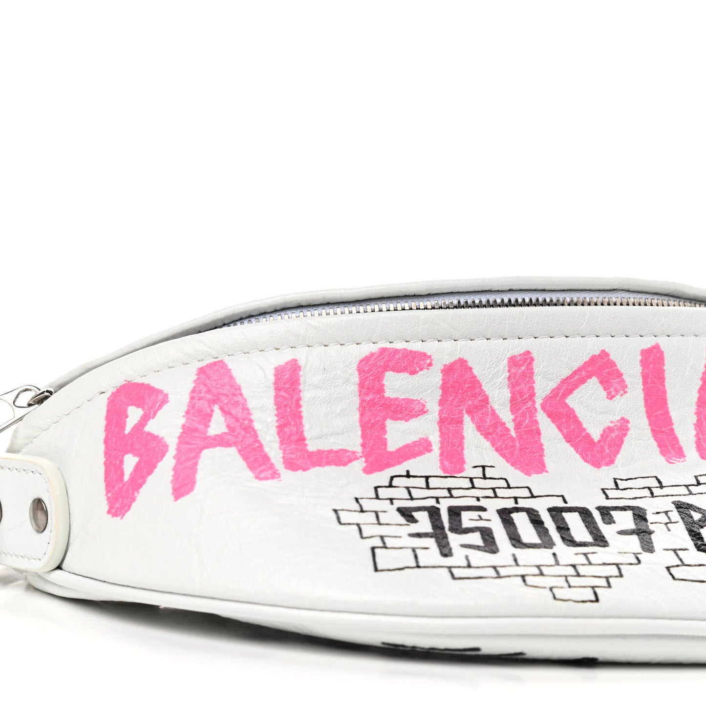 Agneau Arena Graffiti All Over XXS Souvenir Belt Bag White Multicolor