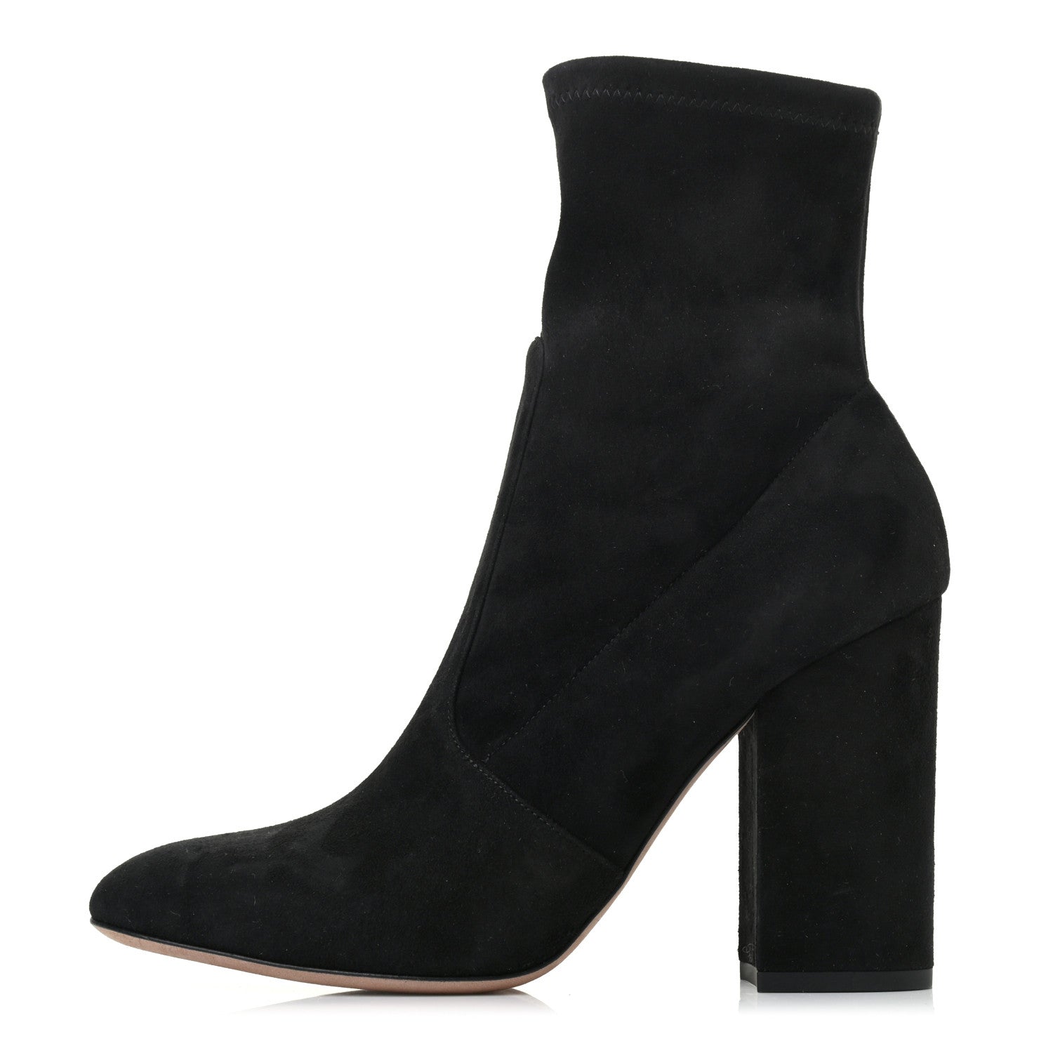 Valentino Garavani Suede Stretch 100mm Ankle Boots 36.5 Black 1 of 7