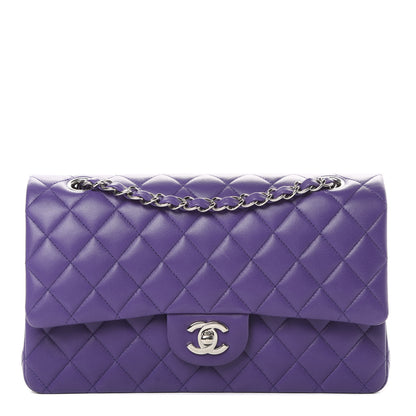 Chanel Lambskin Quilted Medium Double Flap Purple 1 of 16
