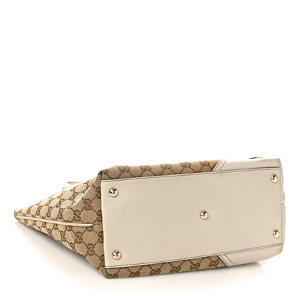 Gucci Monogram Medium New Britt Tote Off White 4 of 12