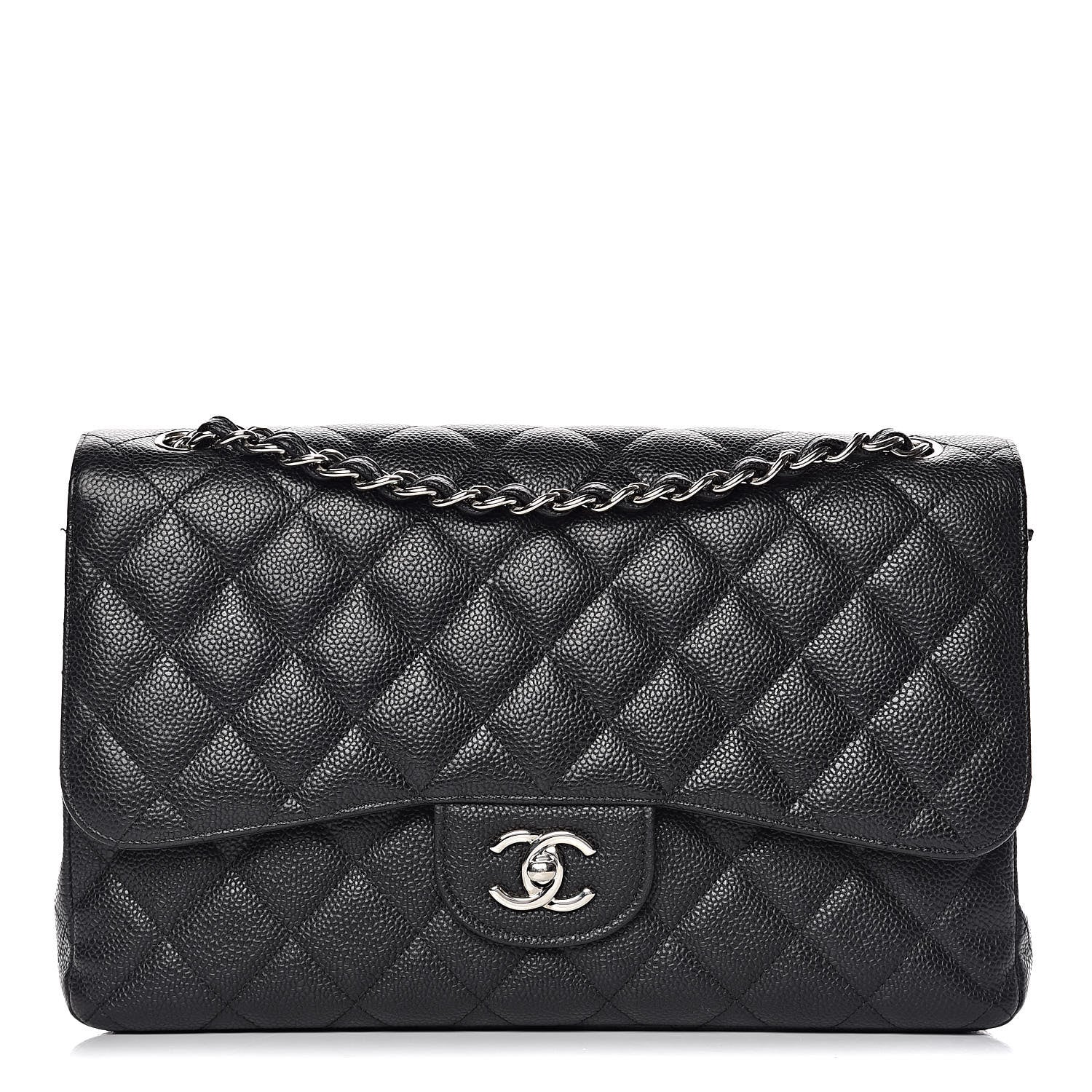 Chanel Caviar Quilted Jumbo Double Flap Black 1 of 9