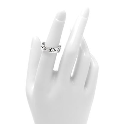 Gucci Sterling Silver Narrow GucciGhost Hamlet Skull Ring 52 6 2 of 4