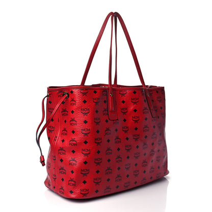 MCM Visetos Large Liz Reversible Shopper Tote Ruby Red 5 of 14