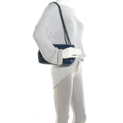 Chanel Lambskin Medium CC Crossing Flap Navy 2 of 8