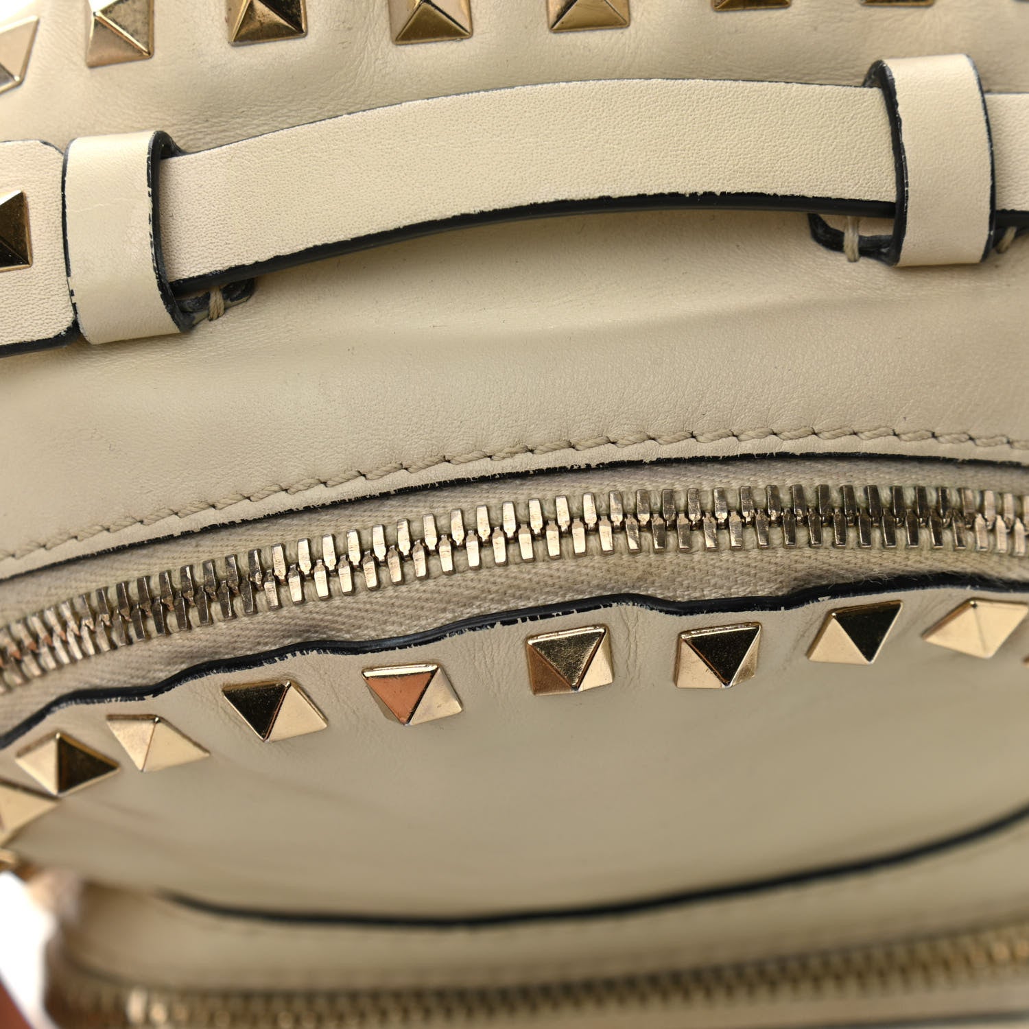 Valentino Garavani Pebbled Calfskin Mini Rockstud Backpack Ivory 11 of 12