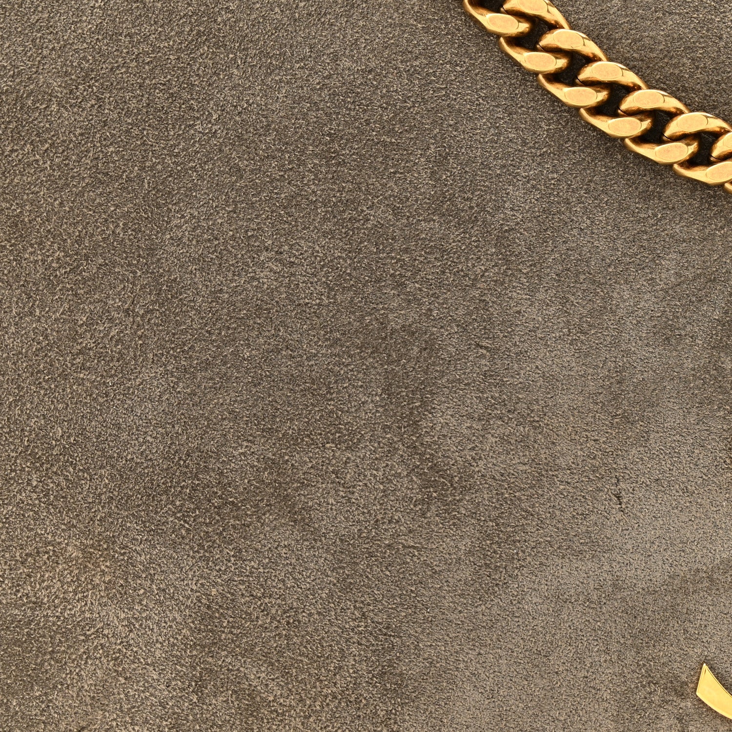 Saint Laurent Smooth Calfskin Suede Medium Reversible Monogram Kate Satchel Taupe 8 of 12
