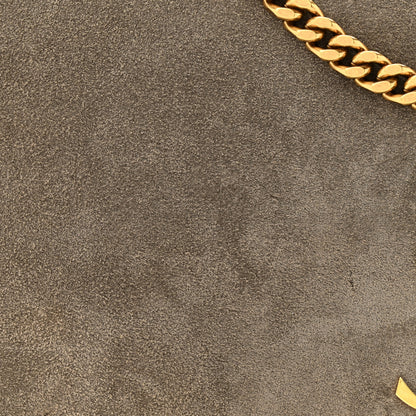 Saint Laurent Smooth Calfskin Suede Medium Reversible Monogram Kate Satchel Taupe 8 of 12