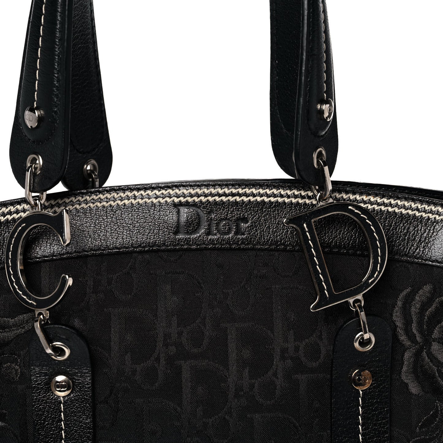 Monogram Vintage Flowers Dome Bag Black