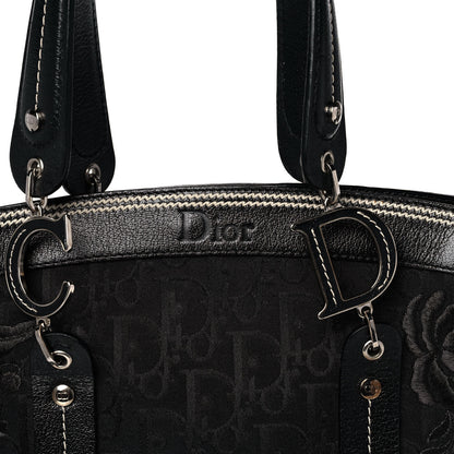 Christian Dior Monogram Vintage Flowers Dome Bag Black 7 of 10