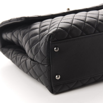 Chanel Caviar Quilted Large Coco Handle Flap Black 8 of 11