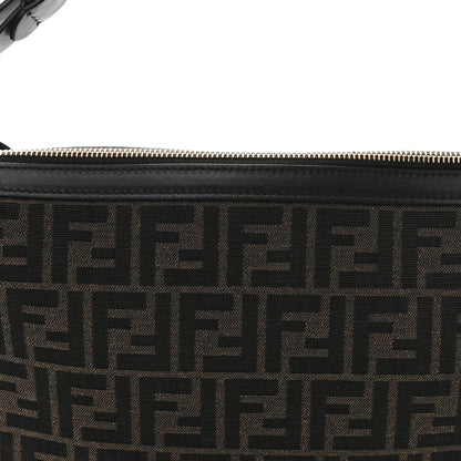 Fendi Fabric Jacquard Vitello Grace FF 1974 Medium Simply Fendi Shoulder Bag Tobacco Moro Ebano 8 of 10