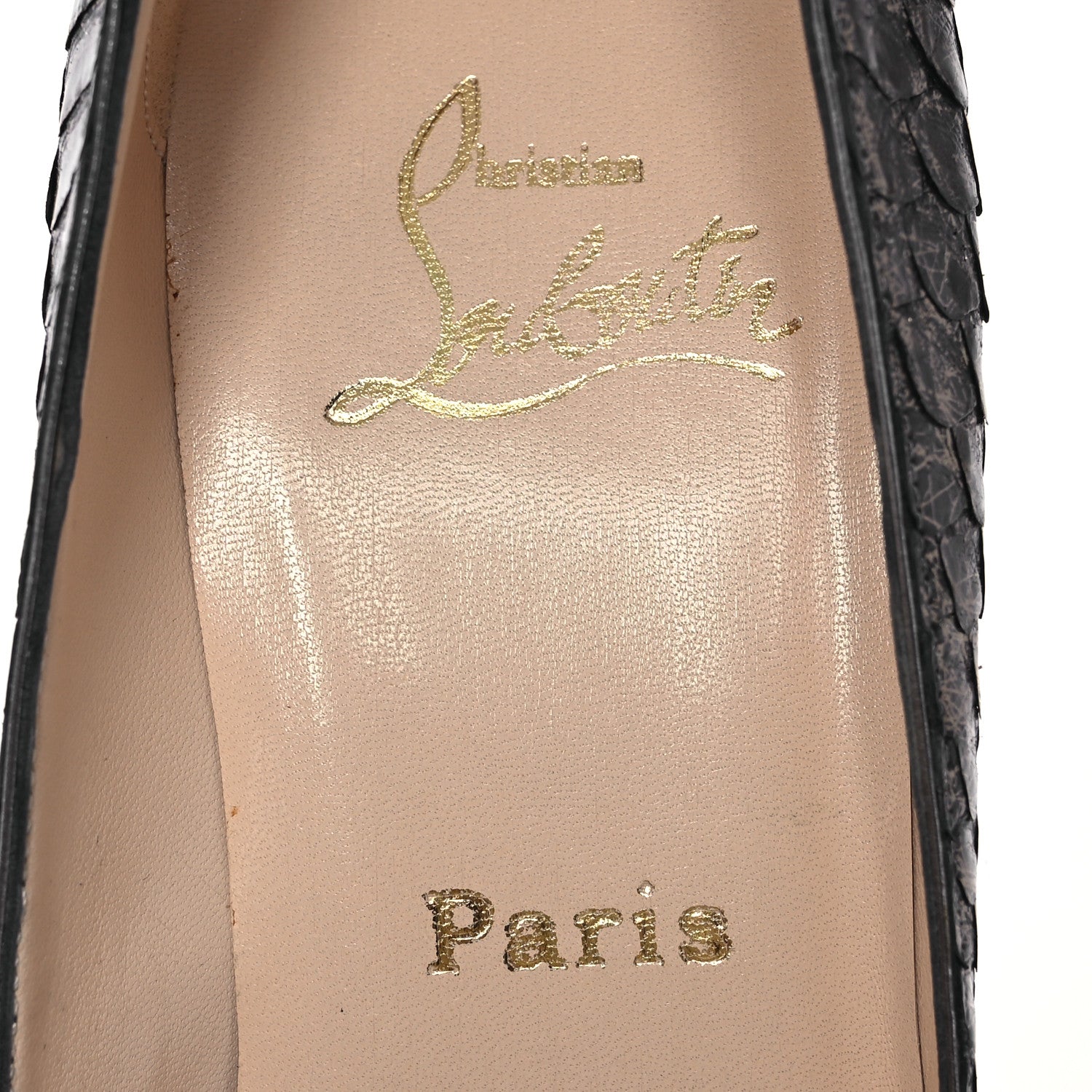 Christian Louboutin Snakeskin Very Prive 120 Pumps 38.5 Anthracite 8 of 10
