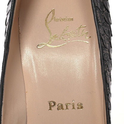 Christian Louboutin Snakeskin Very Prive 120 Pumps 38.5 Anthracite 8 of 10