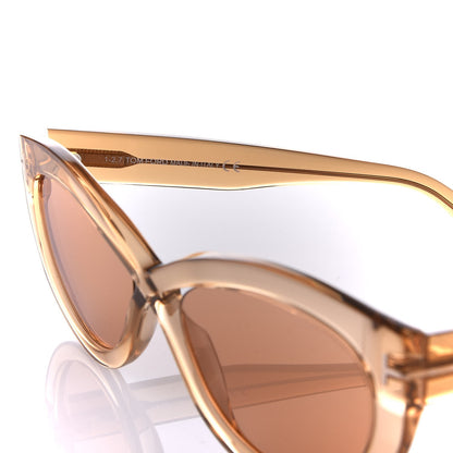 Tom Ford Diane Sunglasses TF577 Shiny Light Brown 6 of 7