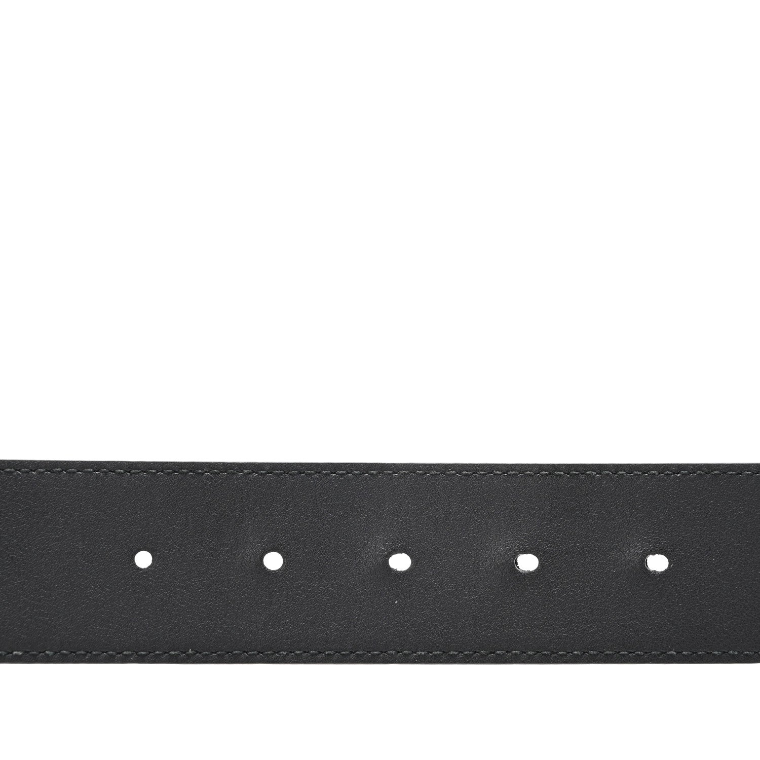 Gucci GG Supreme Monogram Selleria Calfskin Interlocking G 40mm Belt 95 38 Black Grey 4 of 7