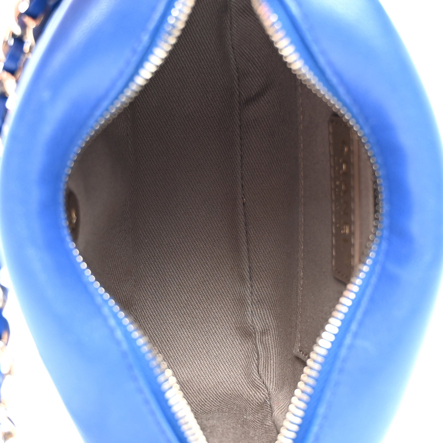 Goatskin Quilted Small Casual Trip Camera Case Blue