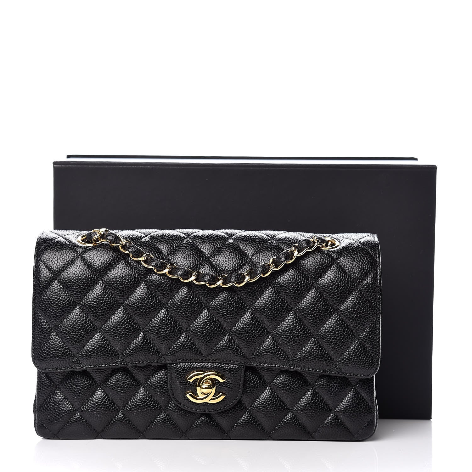 Chanel Caviar Quilted Medium Double Flap Black 12 of 12
