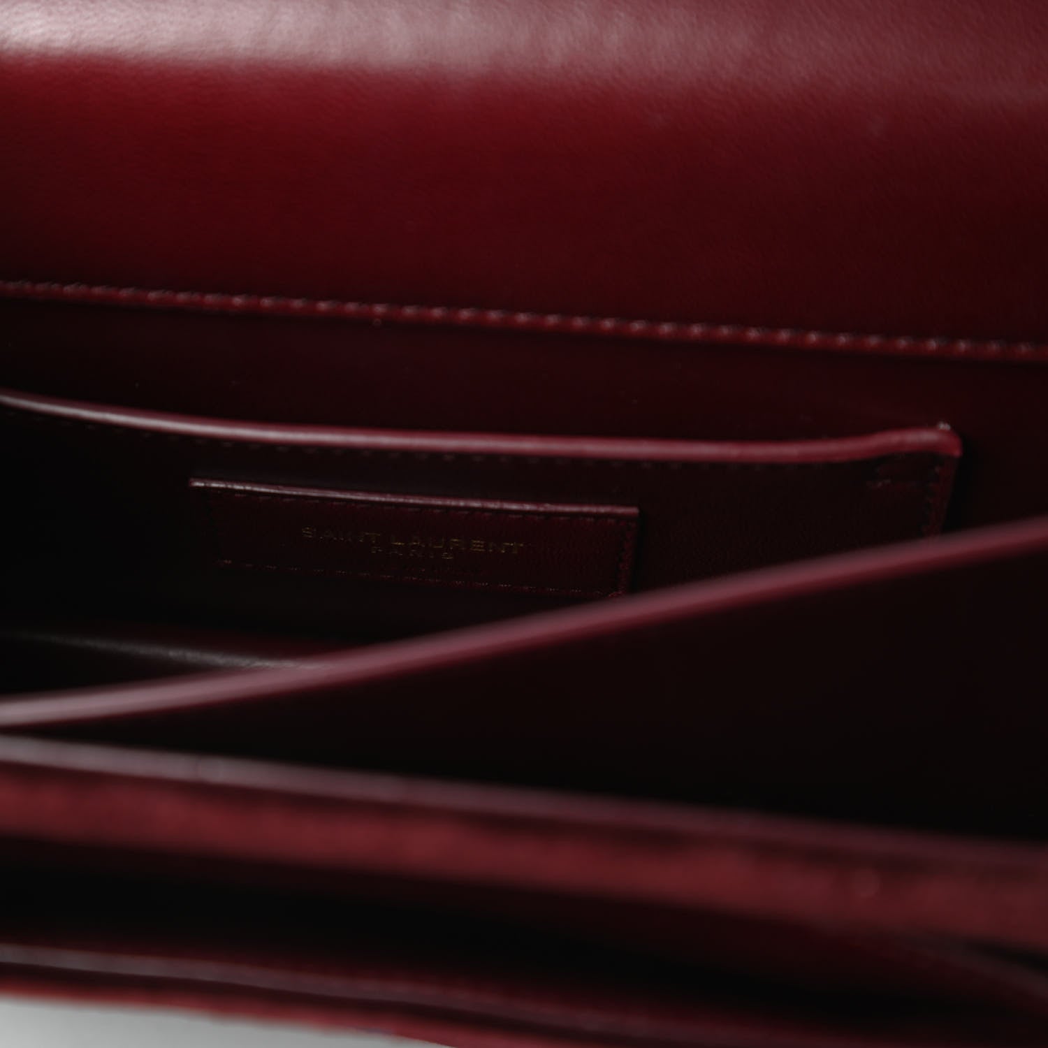 Saint Laurent Velvet Small Monogram Sunset Burgundy 9 of 11