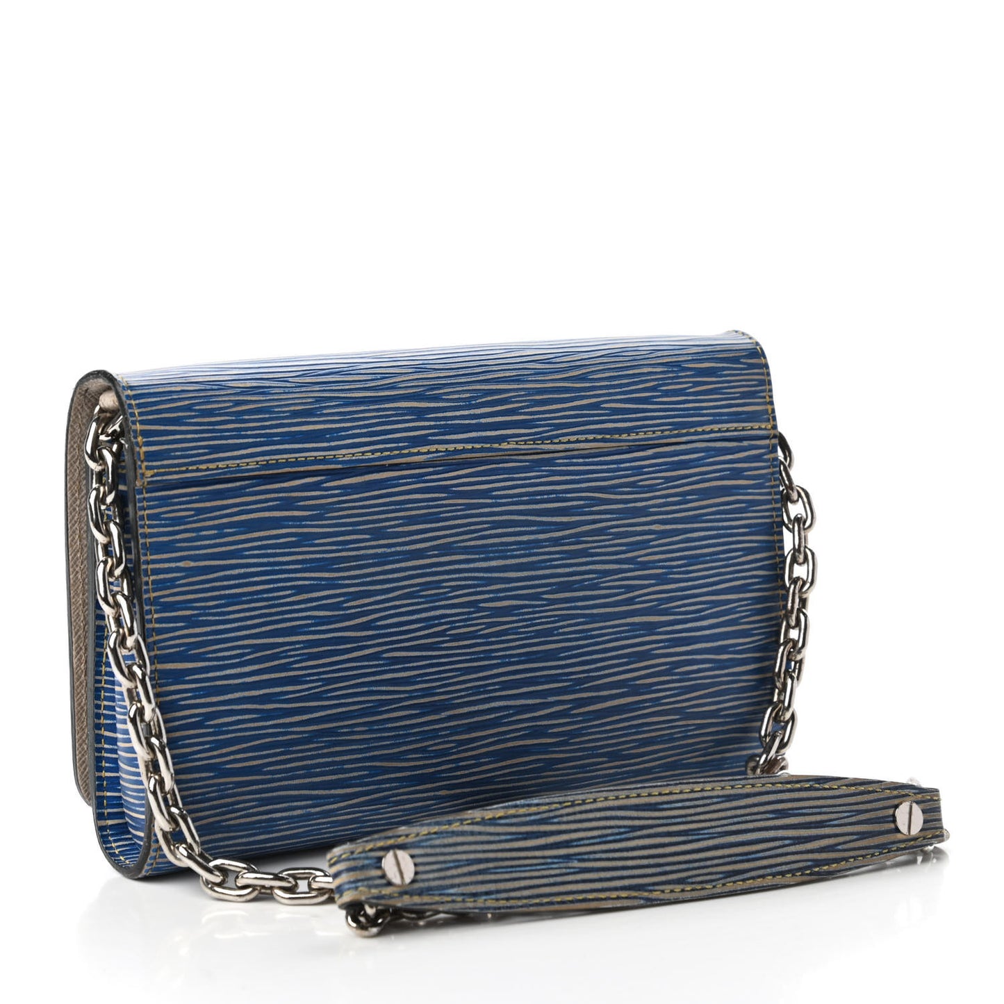 Epi Twist Chain Wallet Denim Light