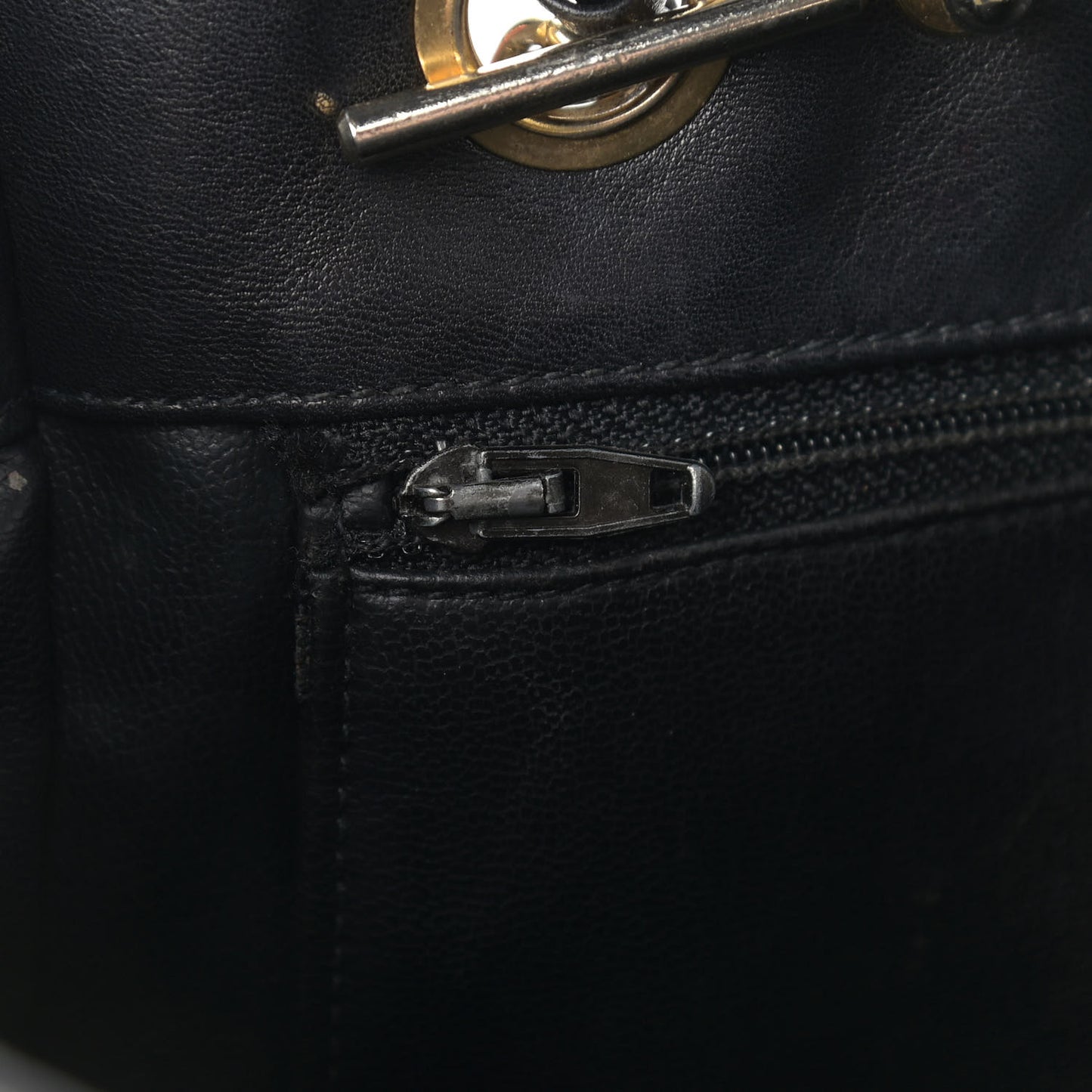 Lambskin Quilted Shoulder Bag Black
