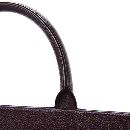 Saint Laurent Grained Calfskin Small Cabas Rive Gauche Amaranto 16 of 18