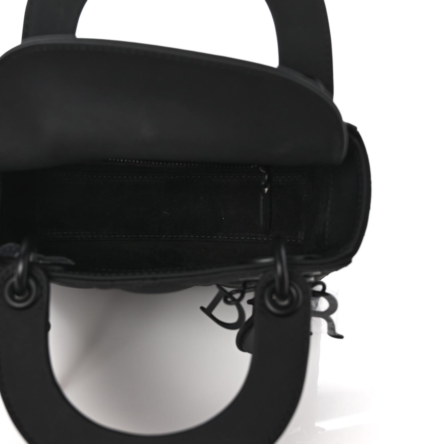 Ultra Matte Calfskin Cannage Mini Lady Dior Black