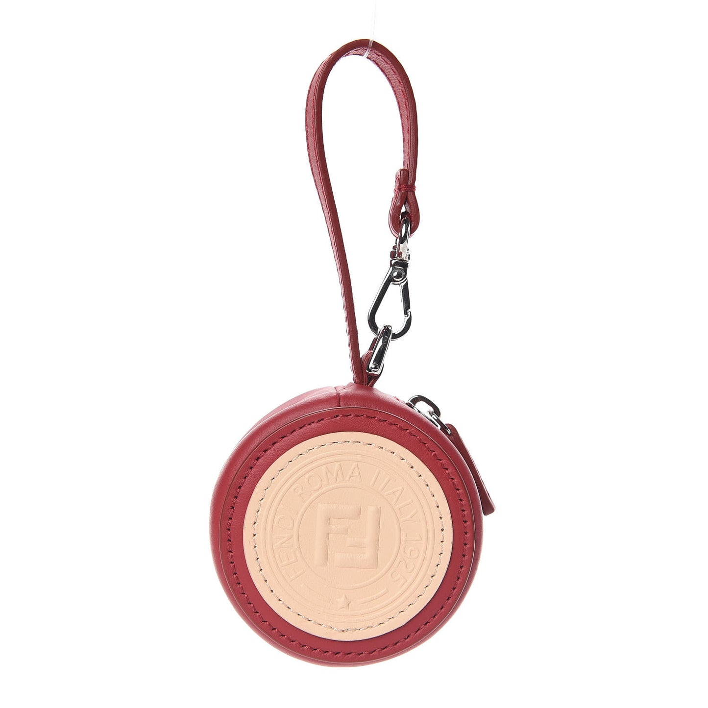 Nylon Calfskin Stamp Patch Help Bag Charm Strawberry Cream