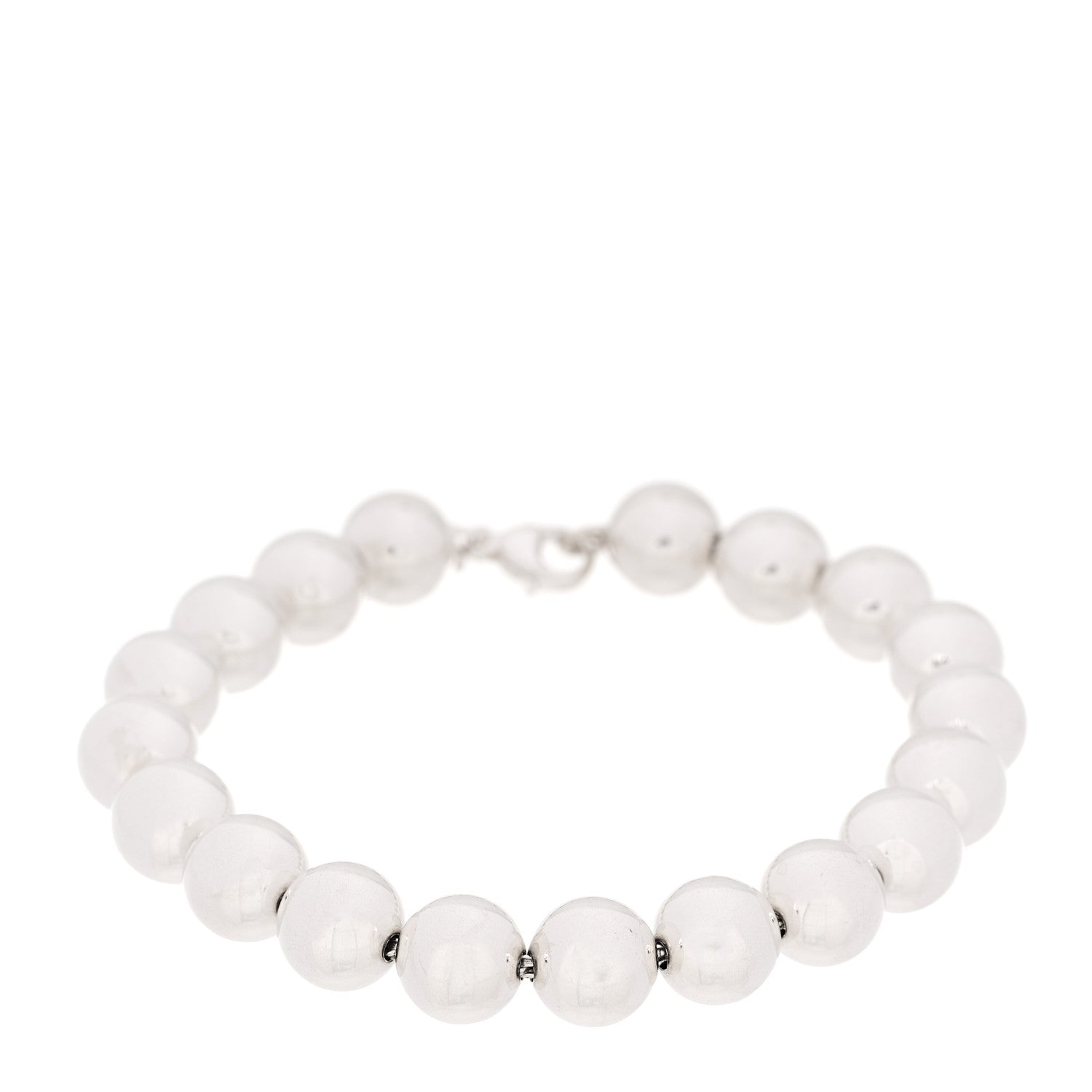 Tiffany Sterling Silver 10mm HardWear Ball Bracelet 1 of 6