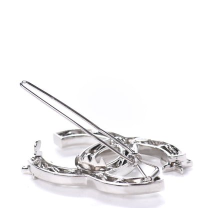 Chanel Crystal Starfall CC Hair Clip Silver 3 of 5