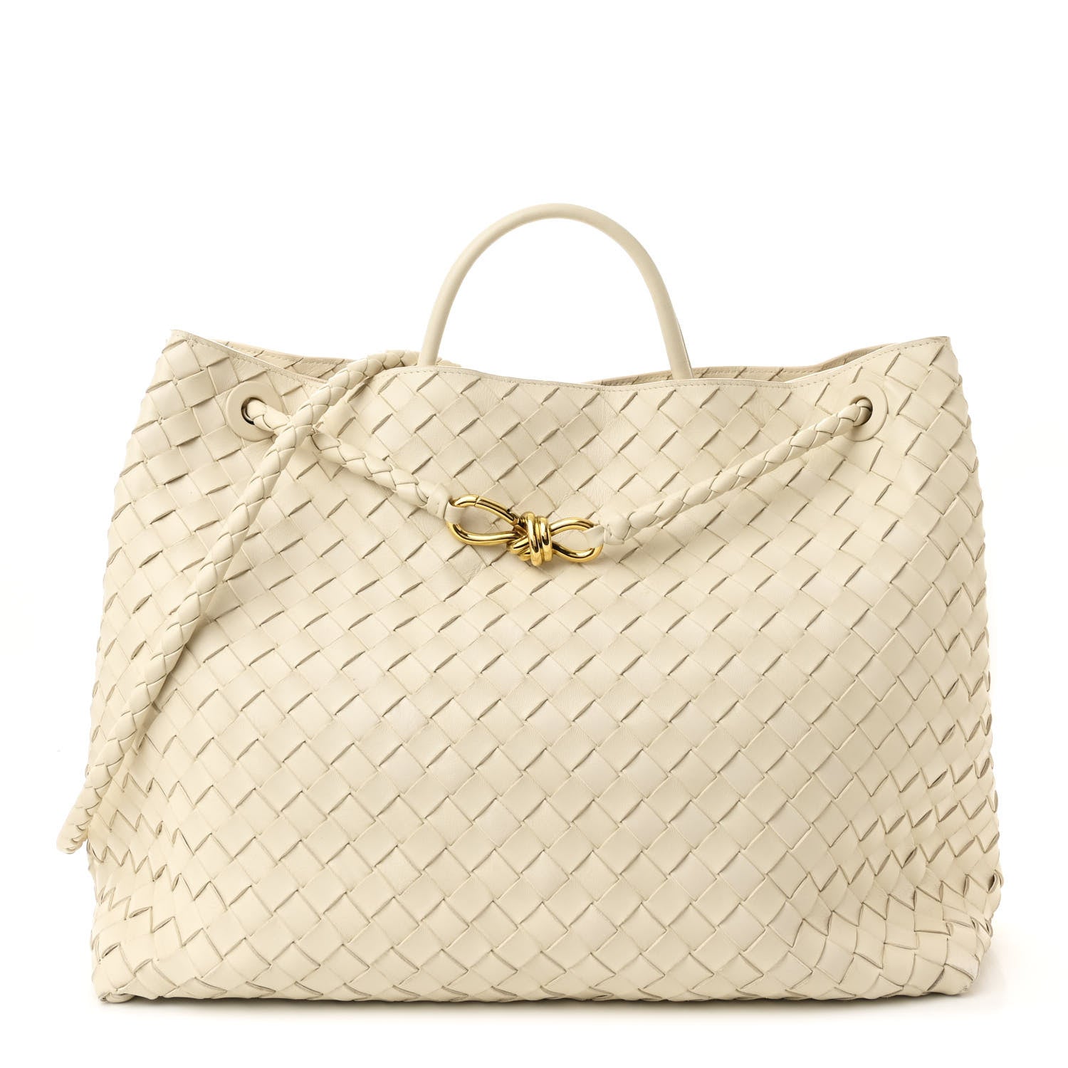 Bottega Veneta Nappa Intrecciato Large Andiamo Shoulder Bag Sea Salt 1 of 13