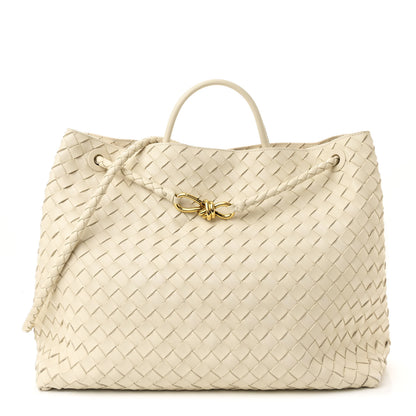 Bottega Veneta Nappa Intrecciato Large Andiamo Shoulder Bag Sea Salt 1 of 13