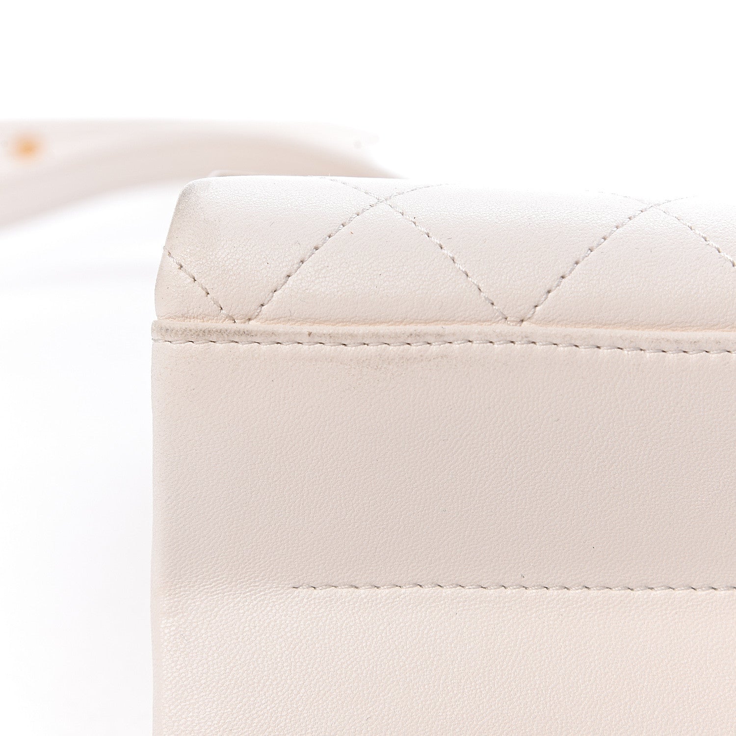 Chanel Lambskin Quilted Coco Luxe Top Handle Flap White 14 of 18