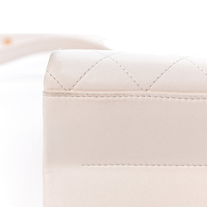 Chanel Lambskin Quilted Coco Luxe Top Handle Flap White 14 of 18