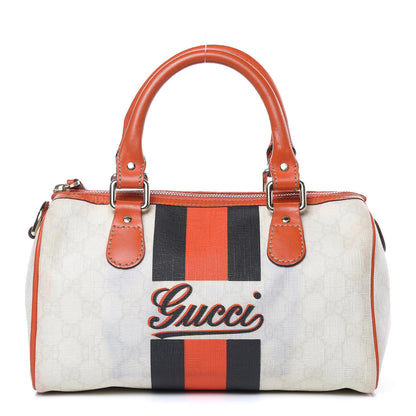 Gucci GG Plus Monogram Web Stripe Small Joy Boston Orange 1 of 19
