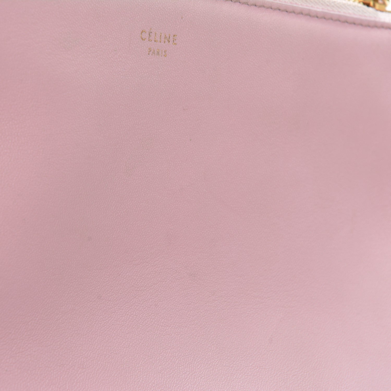 Celine Lambskin Small Trio Crossbody Bag Pink 13 of 14