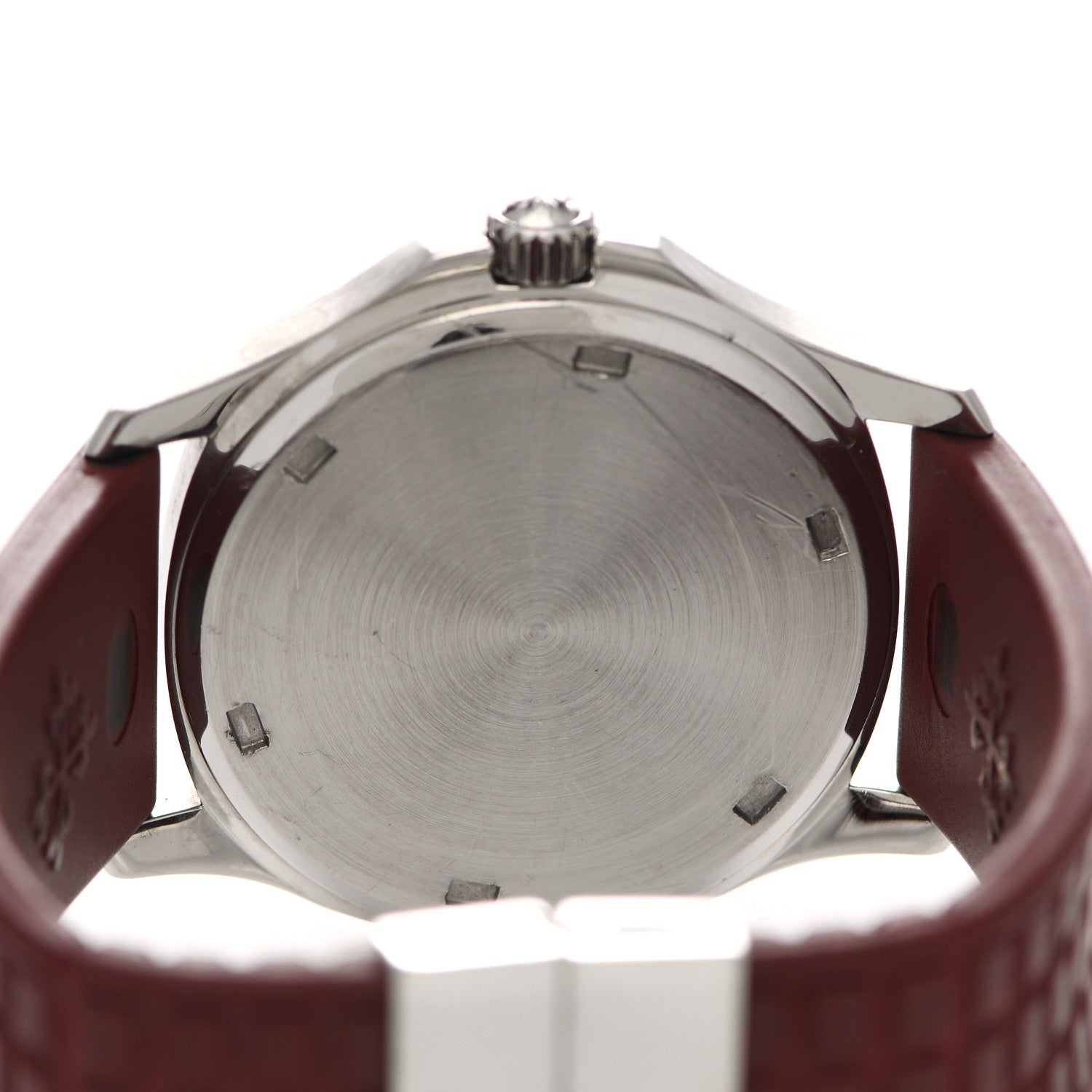 Patek Philippe Stainless Steel Rubber Diamond 36mm Aquanaut Quartz Watch Burgundy 4 of 4