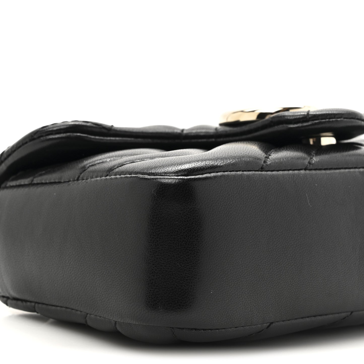 Lambskin Matelasse Mini GG Marmont Shoulder Bag Black