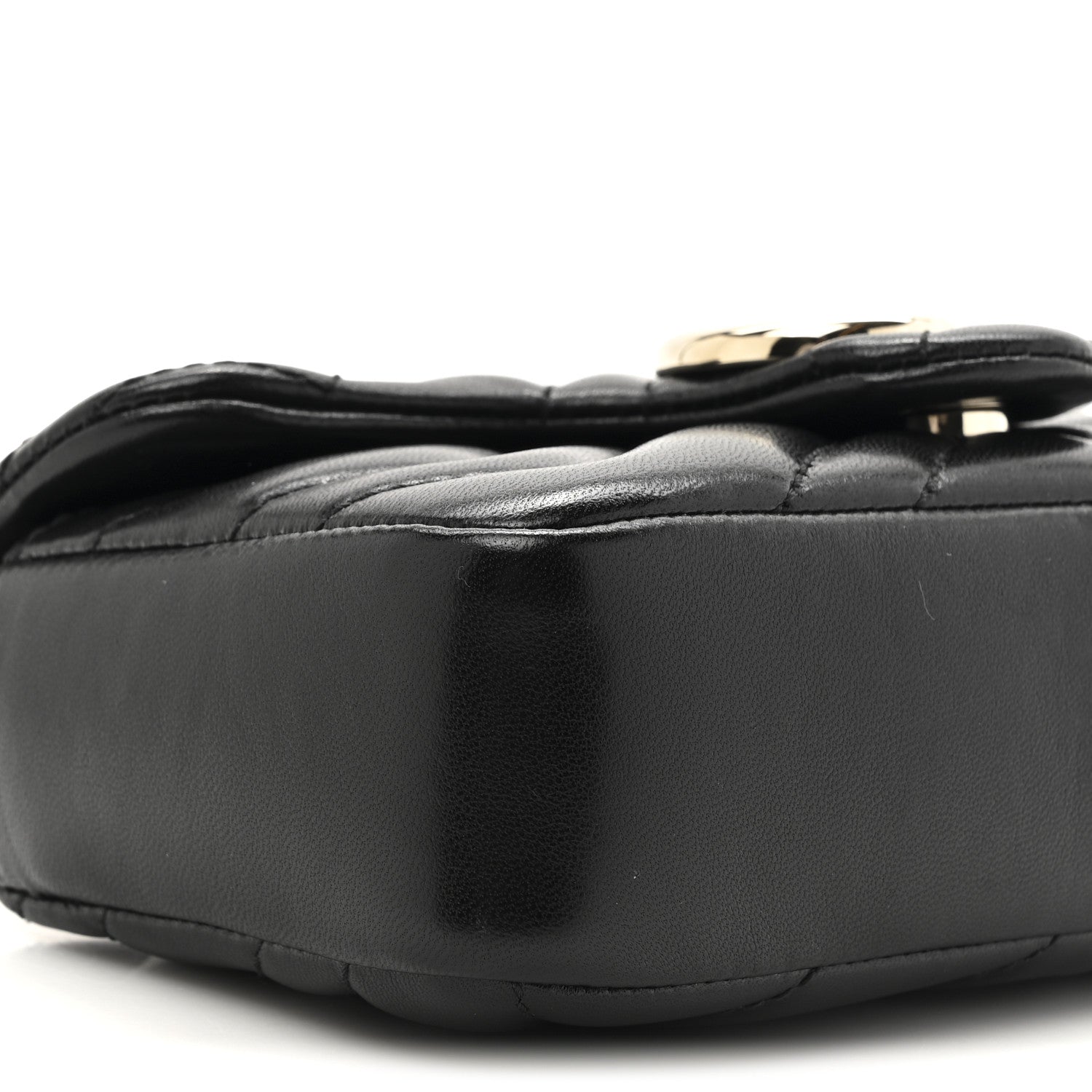 Gucci Lambskin Matelasse Mini GG Marmont Shoulder Bag Black 10 of 10
